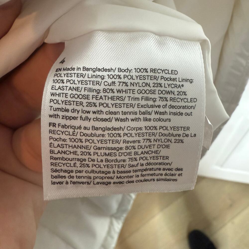 Lululemon Wunder Puff Jacket in White - Picture 7 of 9